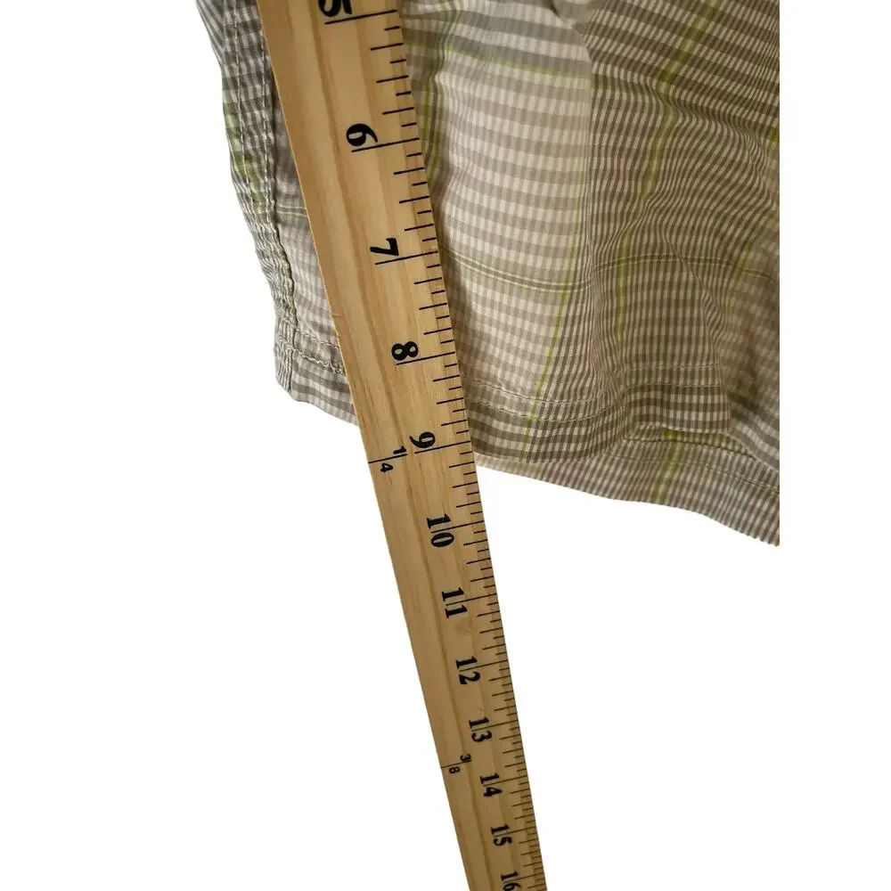 Prana Men's Size‎ 34 El Porto UPF 50 Grey White Plaid Board Swim Trunks Shorts